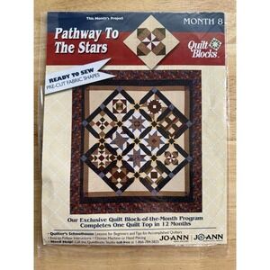 Joann 2001 Pathway To The Stars Quilt Block Kit Month 8 FIREWORKS